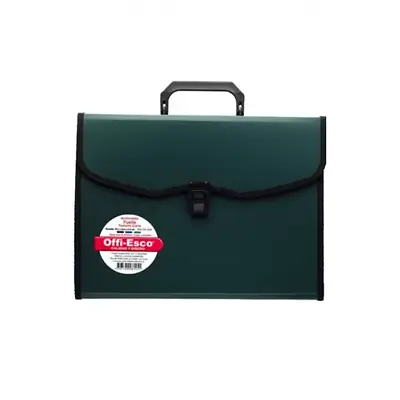 Archivador 13 bolsillos offi esco oe-450 carta verde