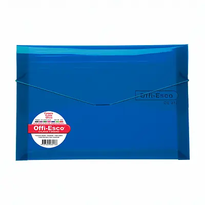 Carpeta fuelle plástica offi esco oe-812 oficio azul