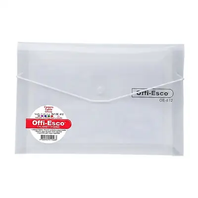 Carpeta fuelle plástica offi esco oe-812 oficio transparente