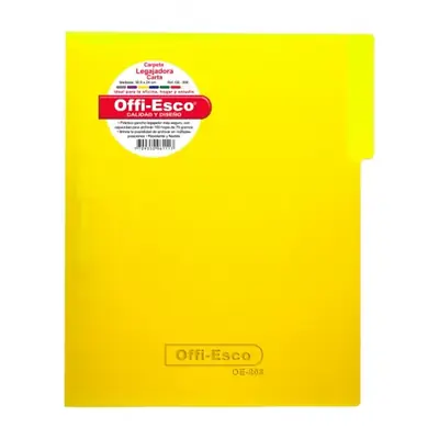 Carpeta legajadora con gancho offi esco oe-808 carta amarillo
