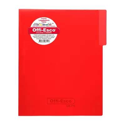 Carpeta legajadora con gancho offi esco oe-808 carta rojo