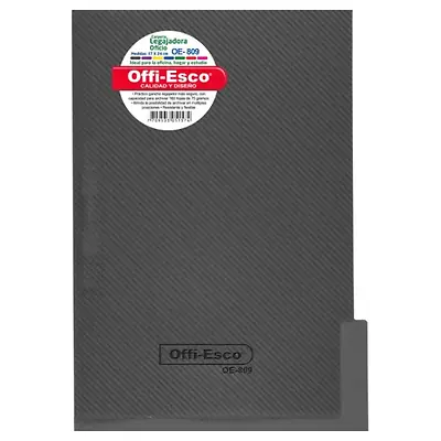 Carpeta legajadora con gancho offi esco oe-809 oficio negro