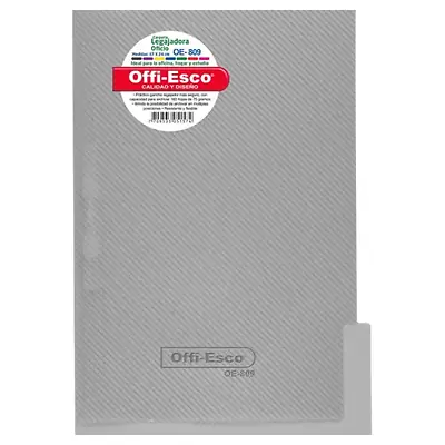 Carpeta legajadora con gancho offi esco oe-809 oficio transparente