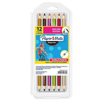 Colores paper mate doble punta 6 und