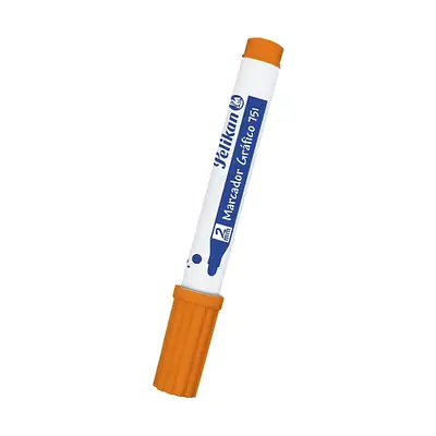 Marcador pelikan gráfico naranja