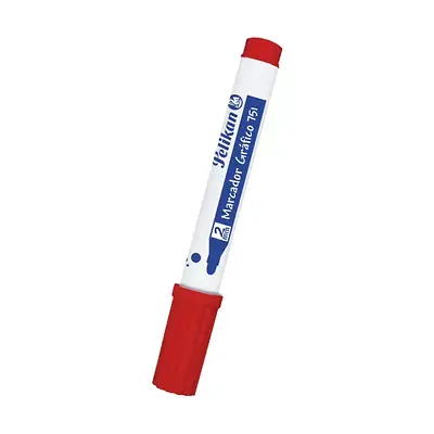 Marcador pelikan gráfico rojo