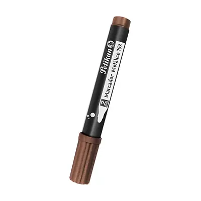 Marcador pelikan metalizado bronce