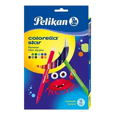 Plumón pelikan colorella multicolor x 12