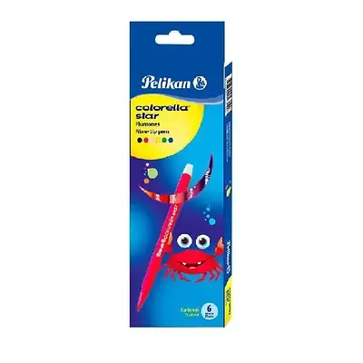 Plumón pelikan colorella multicolor x 6