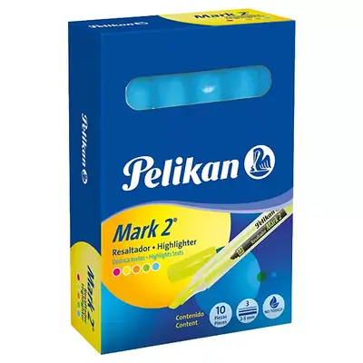 Resaltador pelikan mark 2 azul x 10