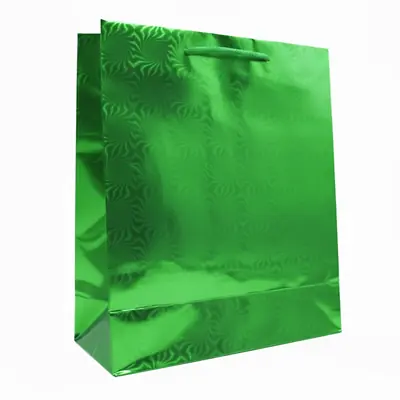 Bolsa de regalo holográfica primavera jumbo verde