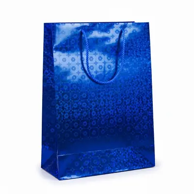 Bolsa de regalo holográfica primavera l azul