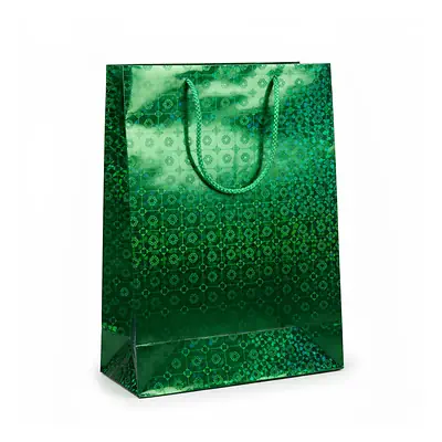 Bolsa de regalo holográfica primavera l verde