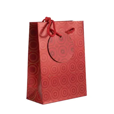 Bolsa de regalo holográfica primavera s rojo