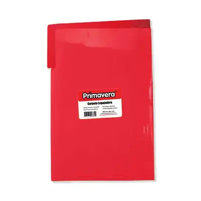 Carpeta plastica legajadora primavera oficio roja