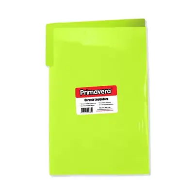 Carpeta plastica legajadora primavera oficio verde limon
