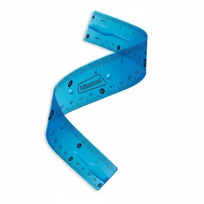 Regla flexible primavera azul