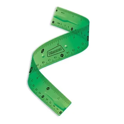 Regla flexible primavera verde