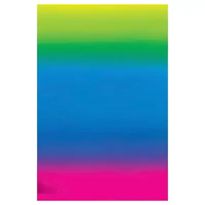 Cartulina degrade 1/2 amarillo azul fucsia