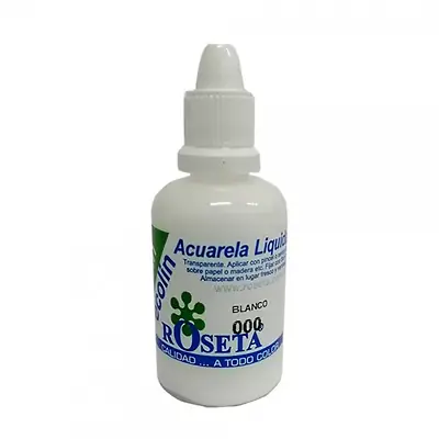 Acuarela líquida ecolin roseta 30cc blanco