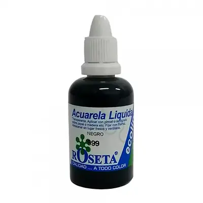 Acuarela líquida ecolin roseta 30cc negro