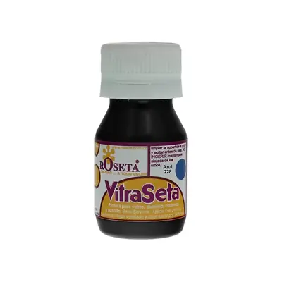 Pintura vitraseta roseta azul