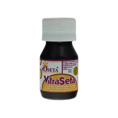 Pintura vitraseta roseta oro