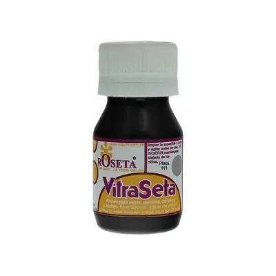 Pintura vitraseta roseta plata