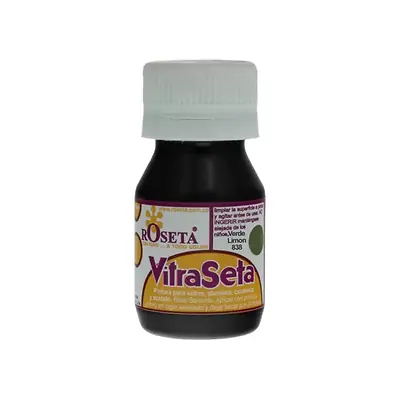 Pintura vitraseta roseta verde limon