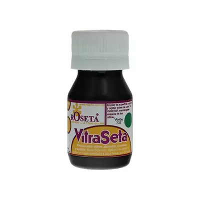 Pintura vitraseta roseta verde