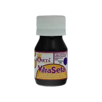 Pintura vitraseta roseta violeta