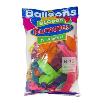 Globo rumatex standard r-12 multicolor x 50