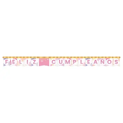 Cartel de letras sempertex feliz cumpleaños acuarela