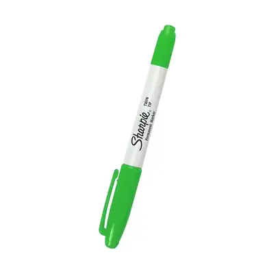 Marcador sharpie doble punta verde