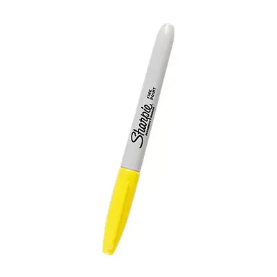 Marcador sharpie amarillo