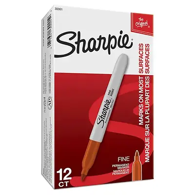 Marcador sharpie naranja x 12