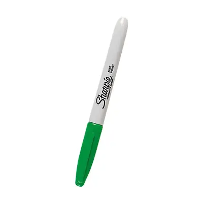 Marcador sharpie verde