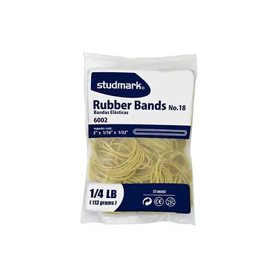 Bandas de caucho en bolsa studmark 1/4 libra no.18 clásico