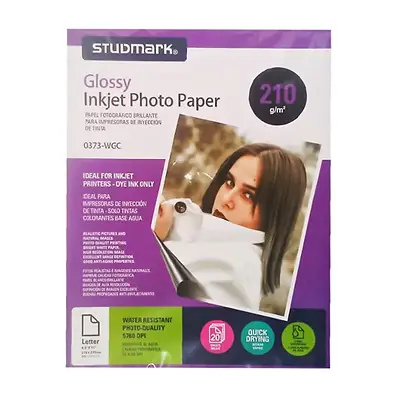 Papel fotográfico studmark 210gr carta x 20