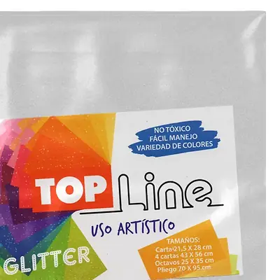 Fomi top line escarchado 4 cartas blanco x 10