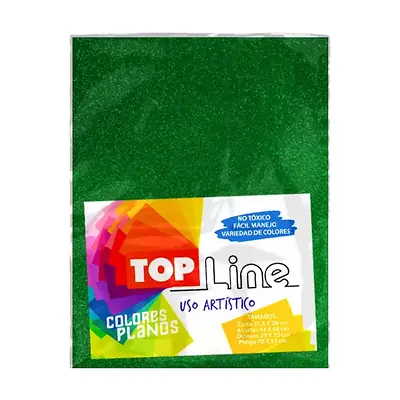 Fomi top line escarchado carta verde x 10
