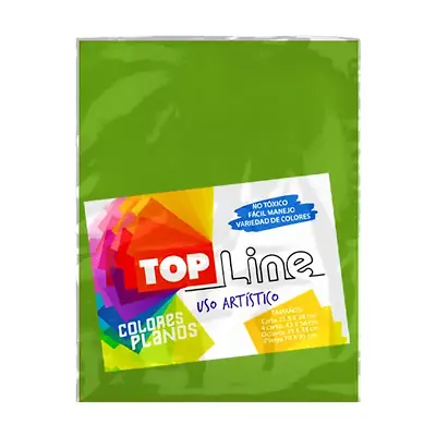 Fomi top line liso carta verde limón x 10