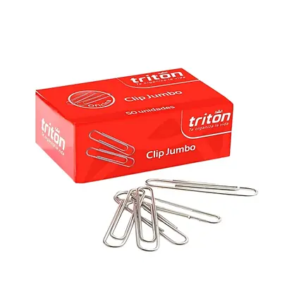 Clip triton metálico jumbo x 50