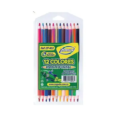 Colores zeppelin doble punta x 12