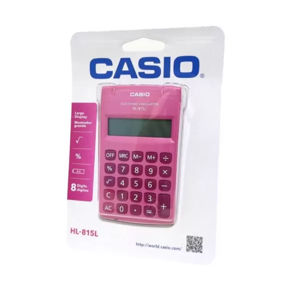 Imagen miniatura de calculadora casio sencilla hl815l rosada 1