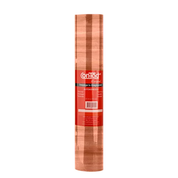 Rollo Adhesivo Contact Madera 20mts Nogal Claro
