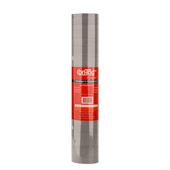 Rollo Adhesivo Contact Madera 20mts Teca Gris