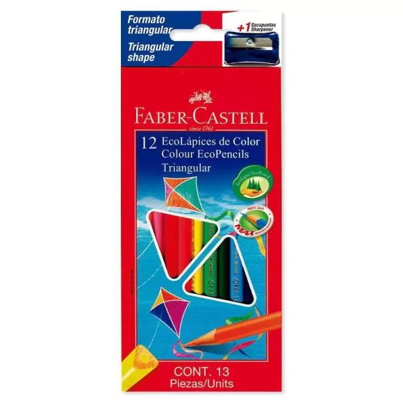 Colores Faber Castell Ecólogicos Triangular 12 Und