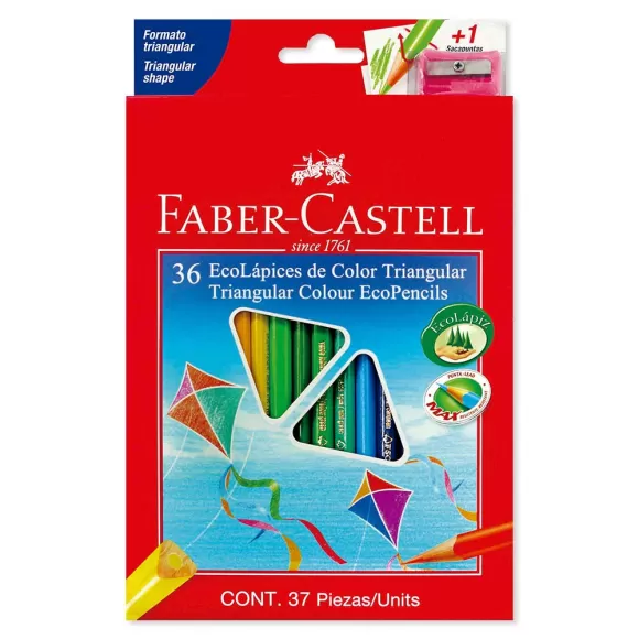 Colores Faber Castell Ecólogicos Triangular 36 Und