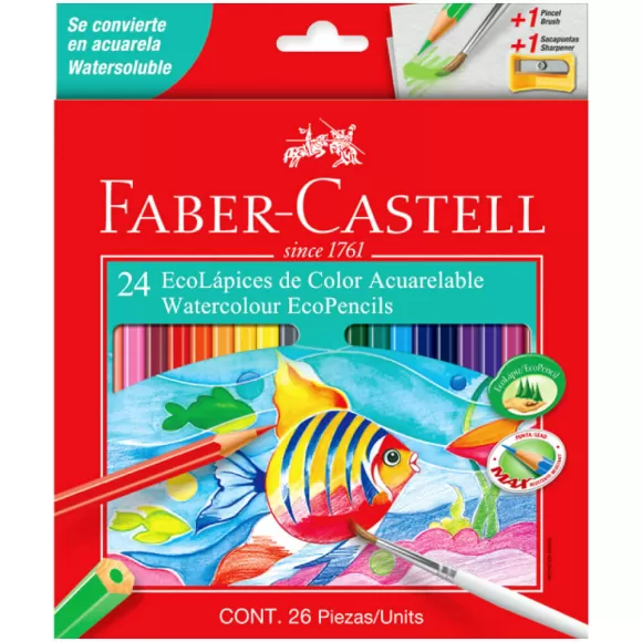 Colores Faber Castell Acuarelable 24 Und